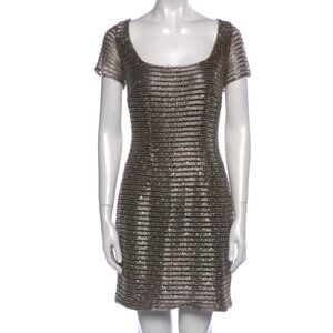 Naeem Khan Scoop Neck Mini Dress - Size: 10